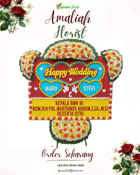 Papan Bunga Pernikahan Polehan